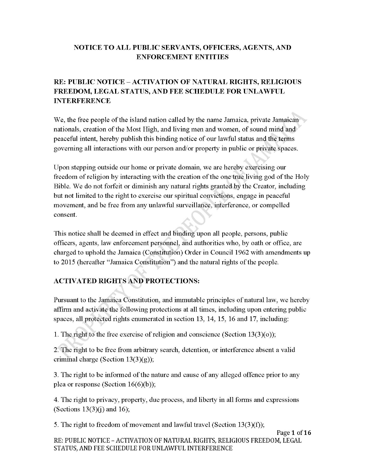Public Notice - Voice of Jamaica